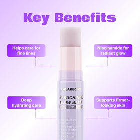 LALARECIPE on-the-go image shows travel-friendly skincare in a purse or pocket.