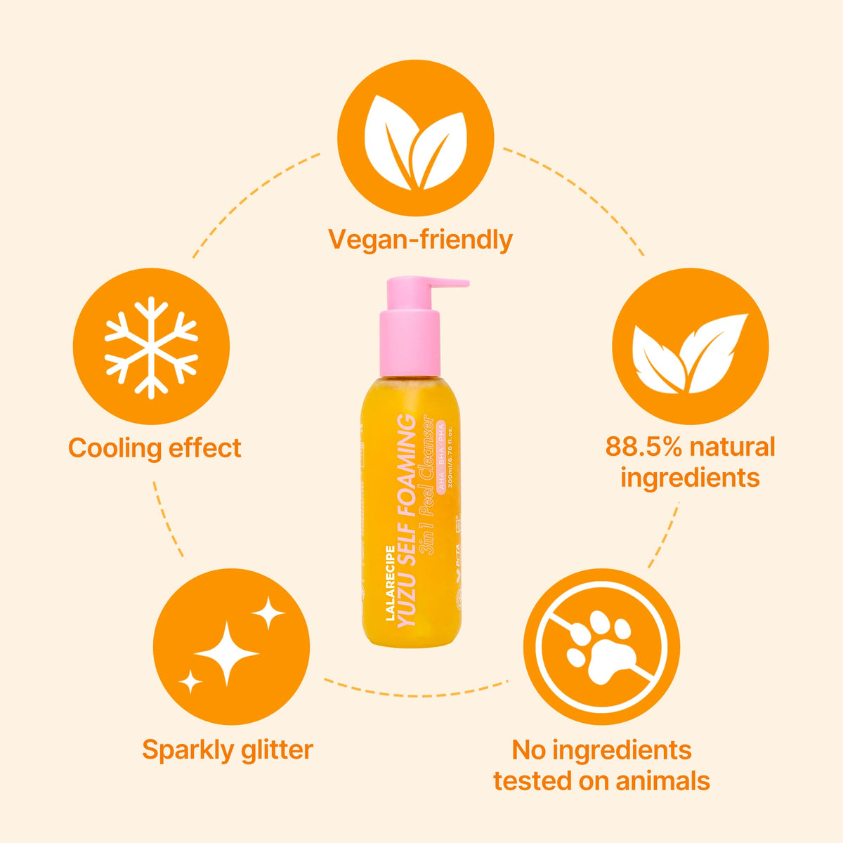 LALARECIPE Yuzu vegan clean beauty packaging signals cruelty-free skincare