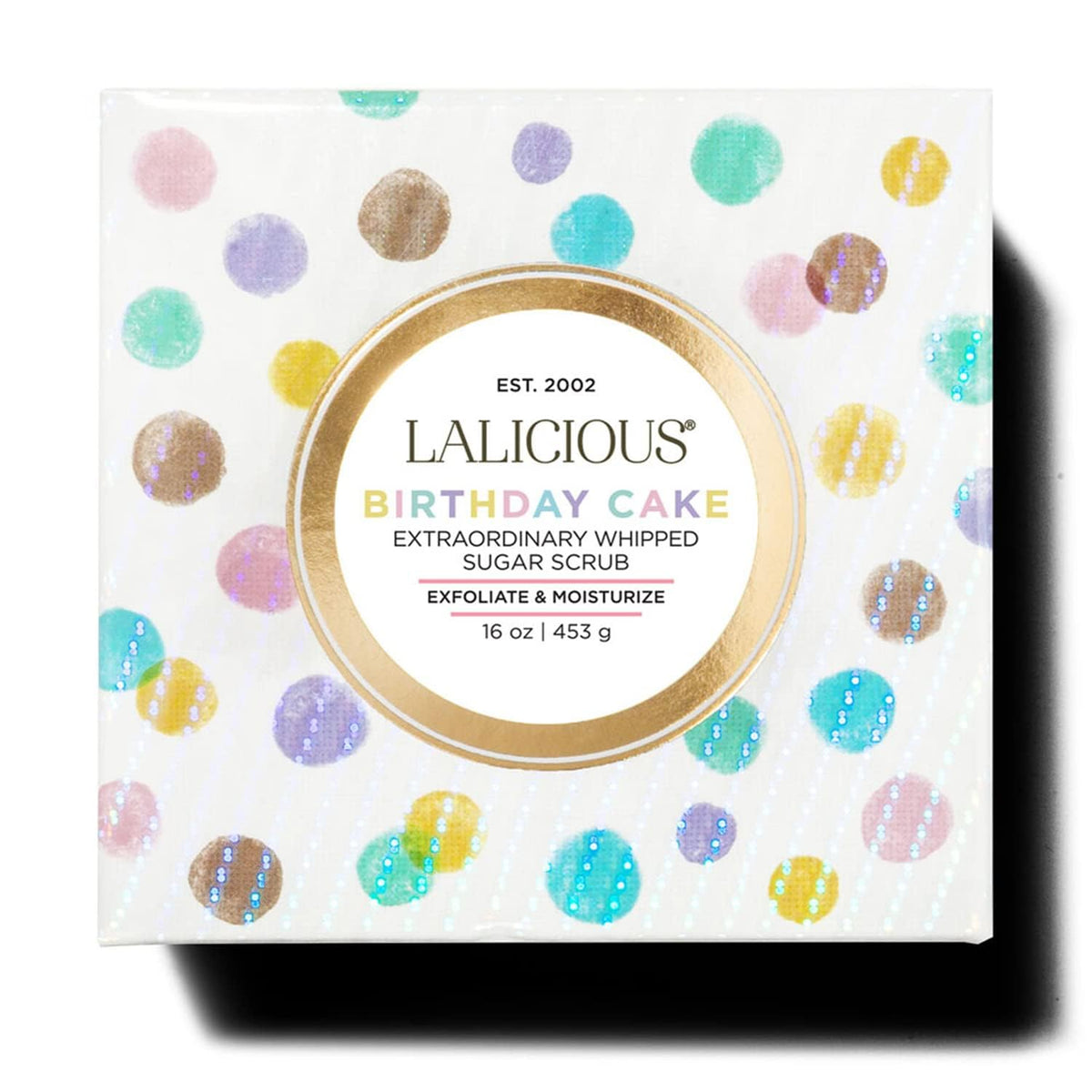 LaLicious Birthday Cake Sugar Scrub easy rinse leaves soft, smooth skin.