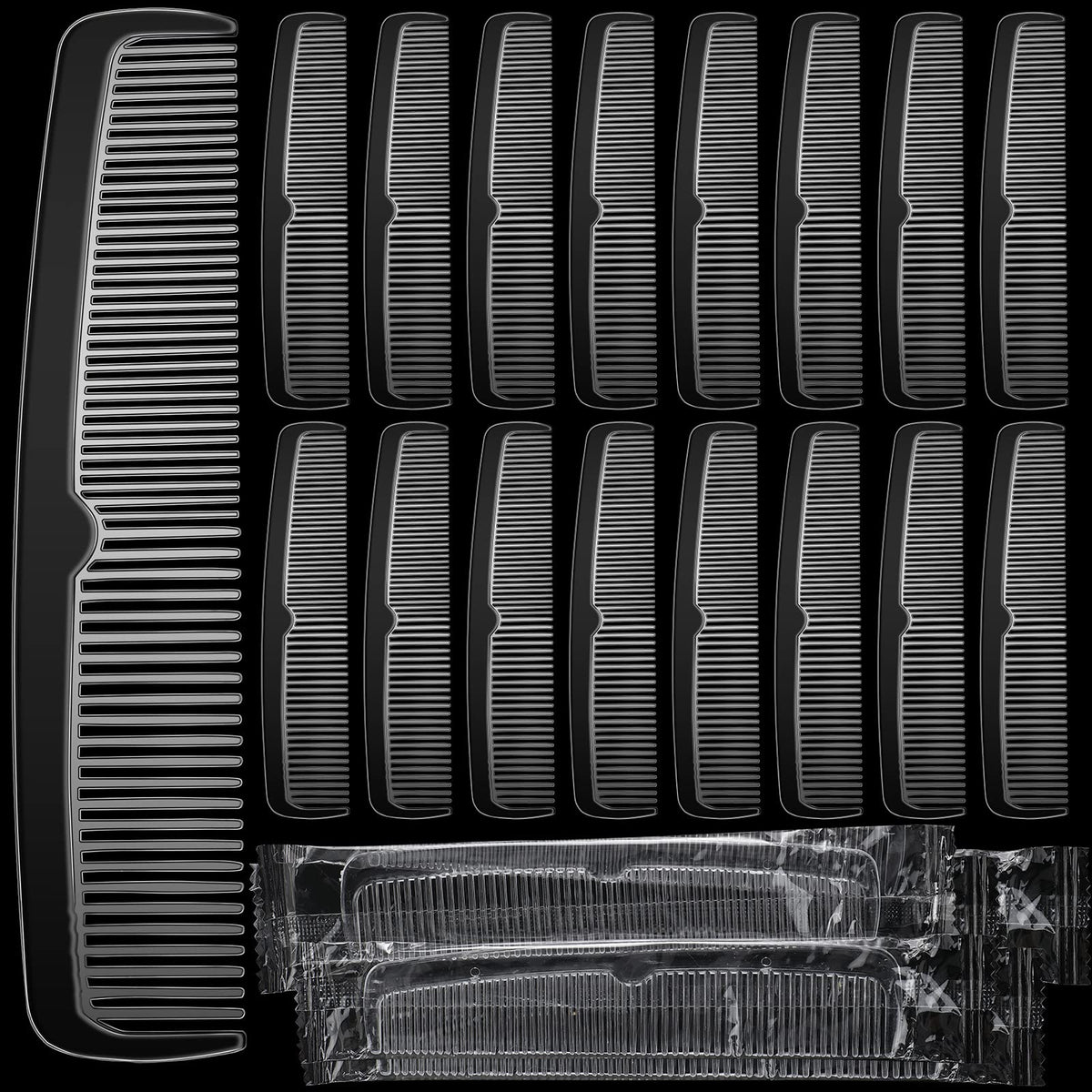 Lallisa 100 pcs individually wrapped hair combs pack for hygienic, handy on the go.