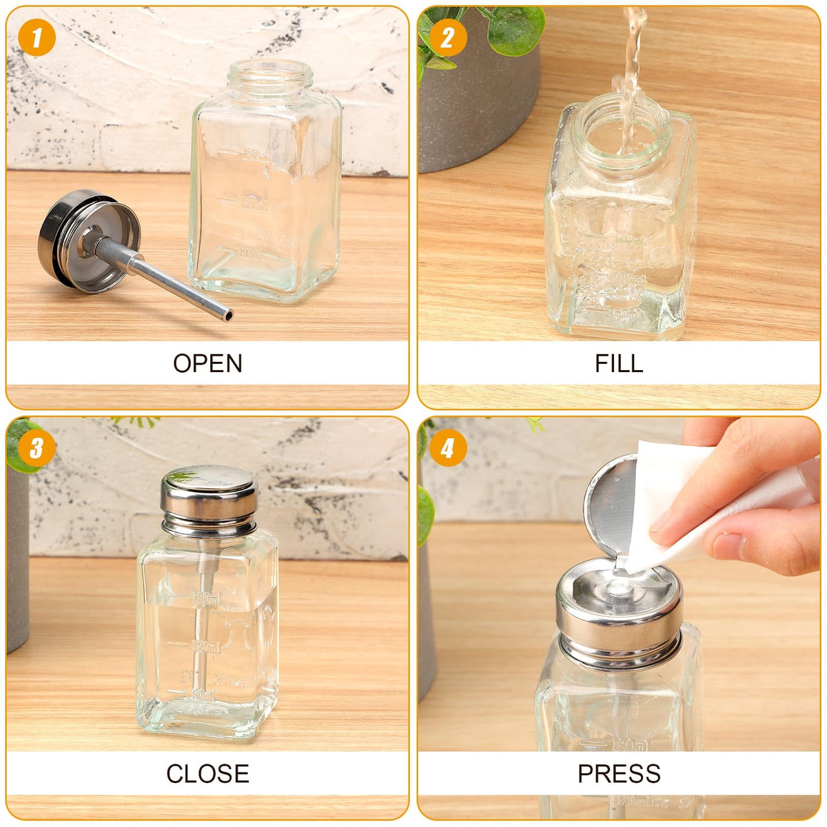 Lallisa makeup remover bottle with pump for daily use.