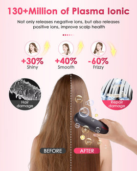 LAMA 3D floating plates with comb teeth prevent tangles during styling.