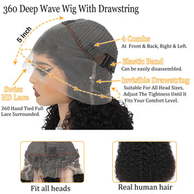 Lametope HD transparent full lace wig delivers seamless parting.