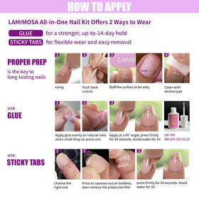 LAMIMOSA easy removal and reusable options with sticky tabs.