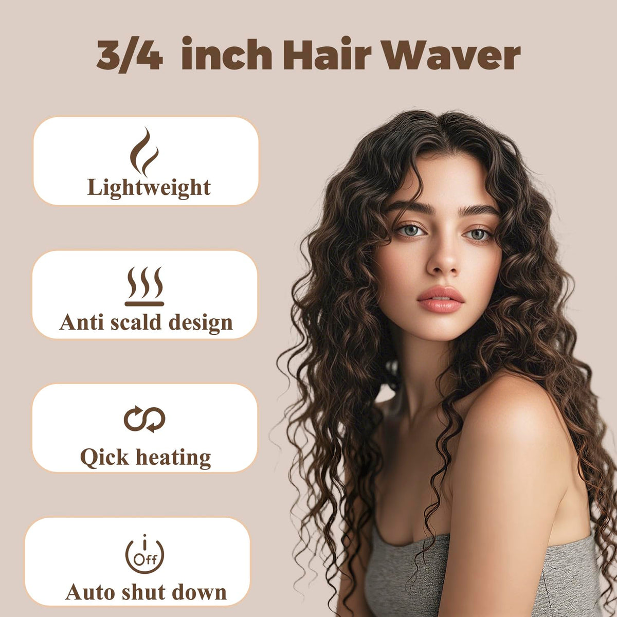 LamMS-pen 3-barrel deep waver delivers defined, smooth waves across lengths.