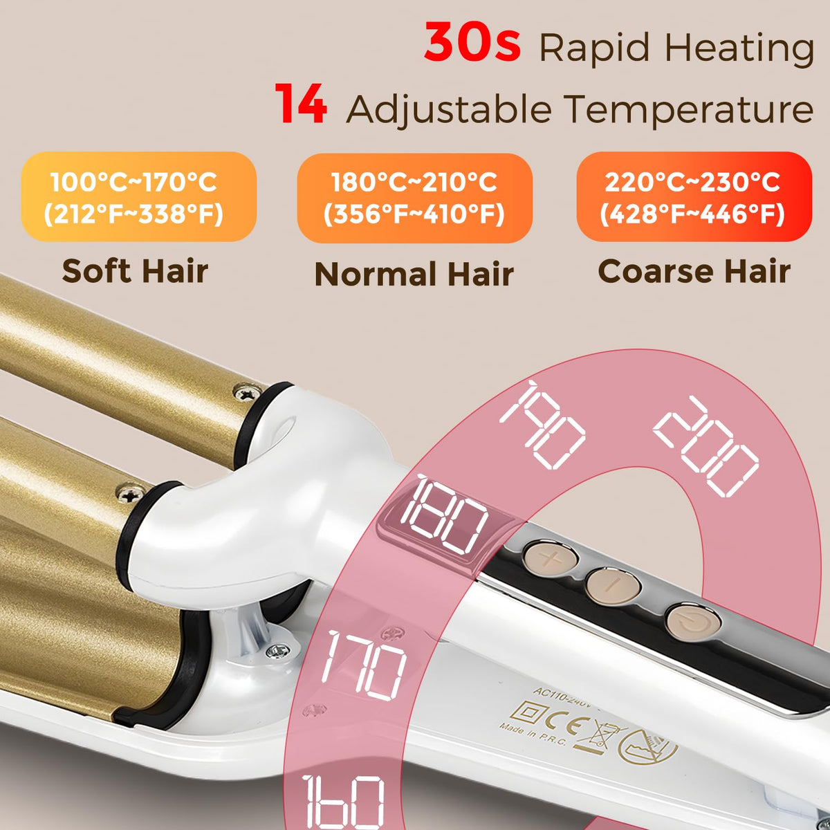 LamMS-pen fast-heating wand shortens wait time between sections.