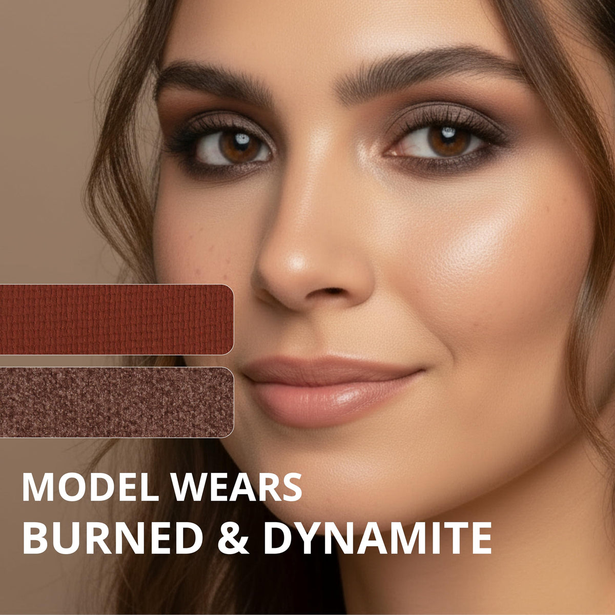 Lamora Bronze Eyeshadow Palette application brush demonstrating smooth application.