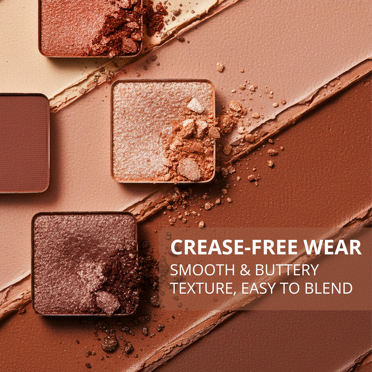Lamora Bronze Eyeshadow Palette compact with mirror for on-the-go use.