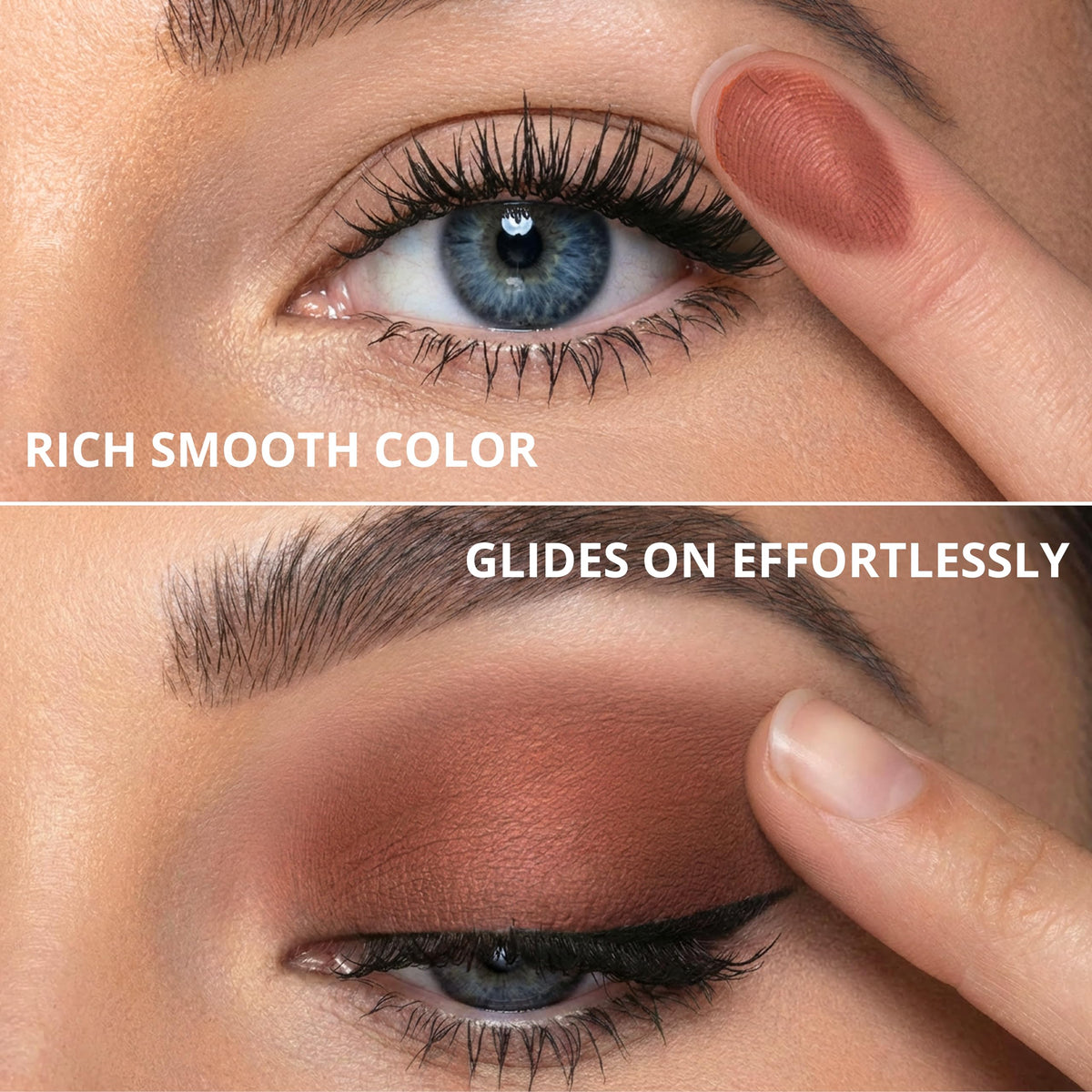 Lamora Bronze Eyeshadow swatches displaying 12 nude bronze shades.