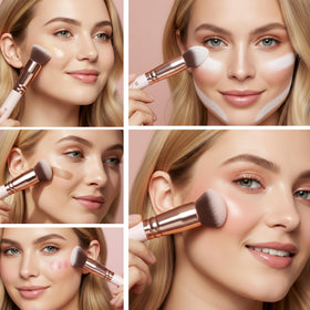 Lamora Kabuki contour brush tapered for soft, seamless lines