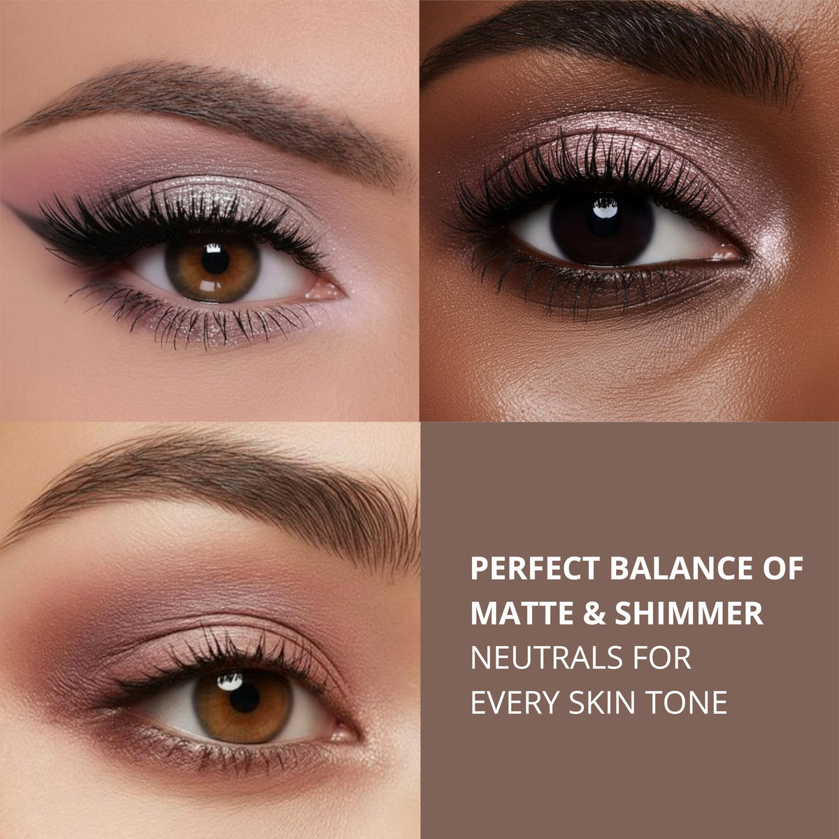 Lamora Nude Eyeshadow Palette with mirror for on-the-go touch-ups