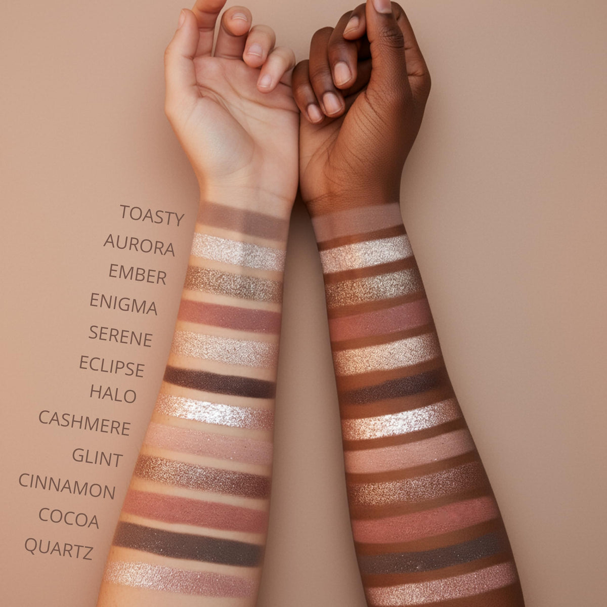 Lamora Shimmer shades close-up for dimension and light-catching glow