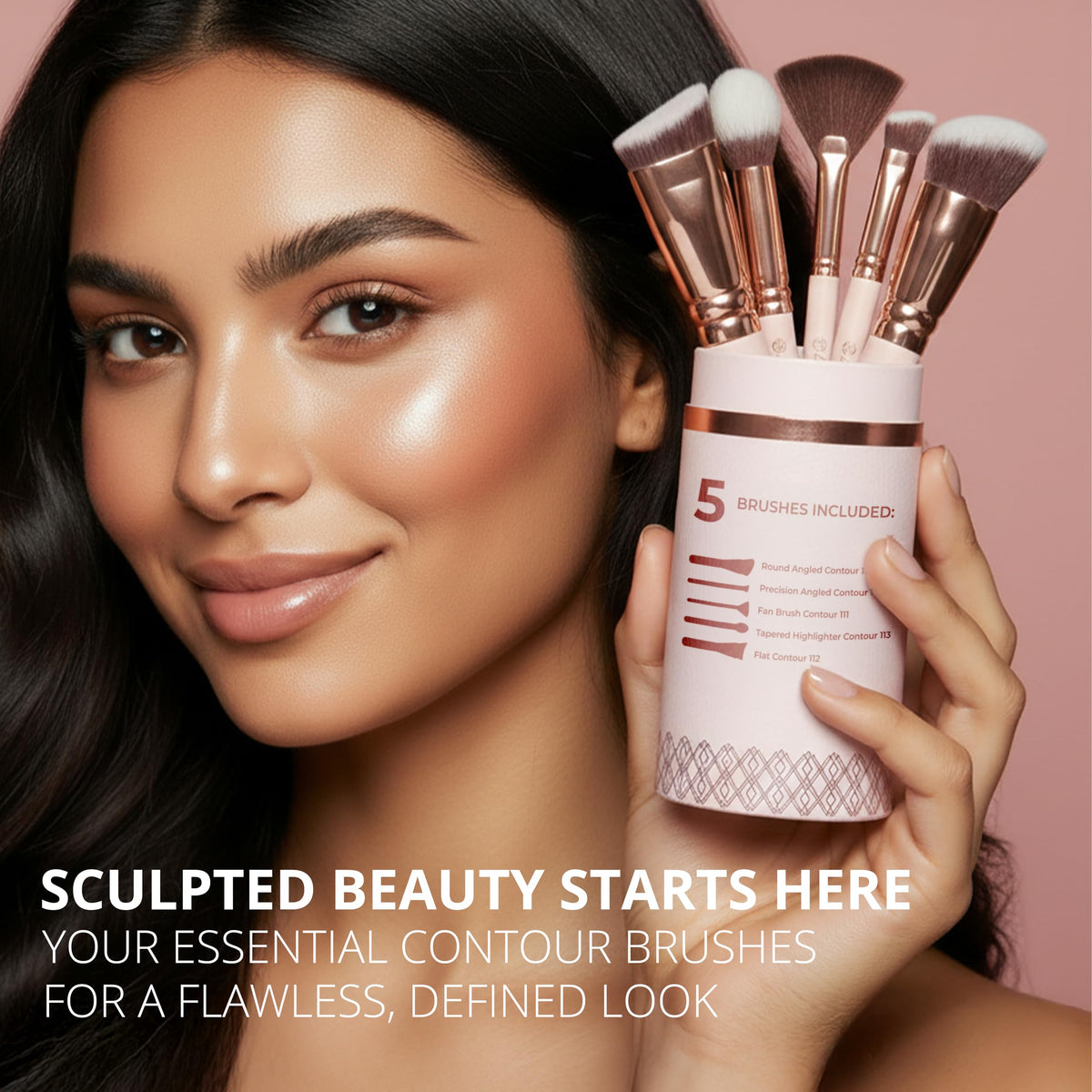 Lamora Pro flat contour brush blends contour smoothly