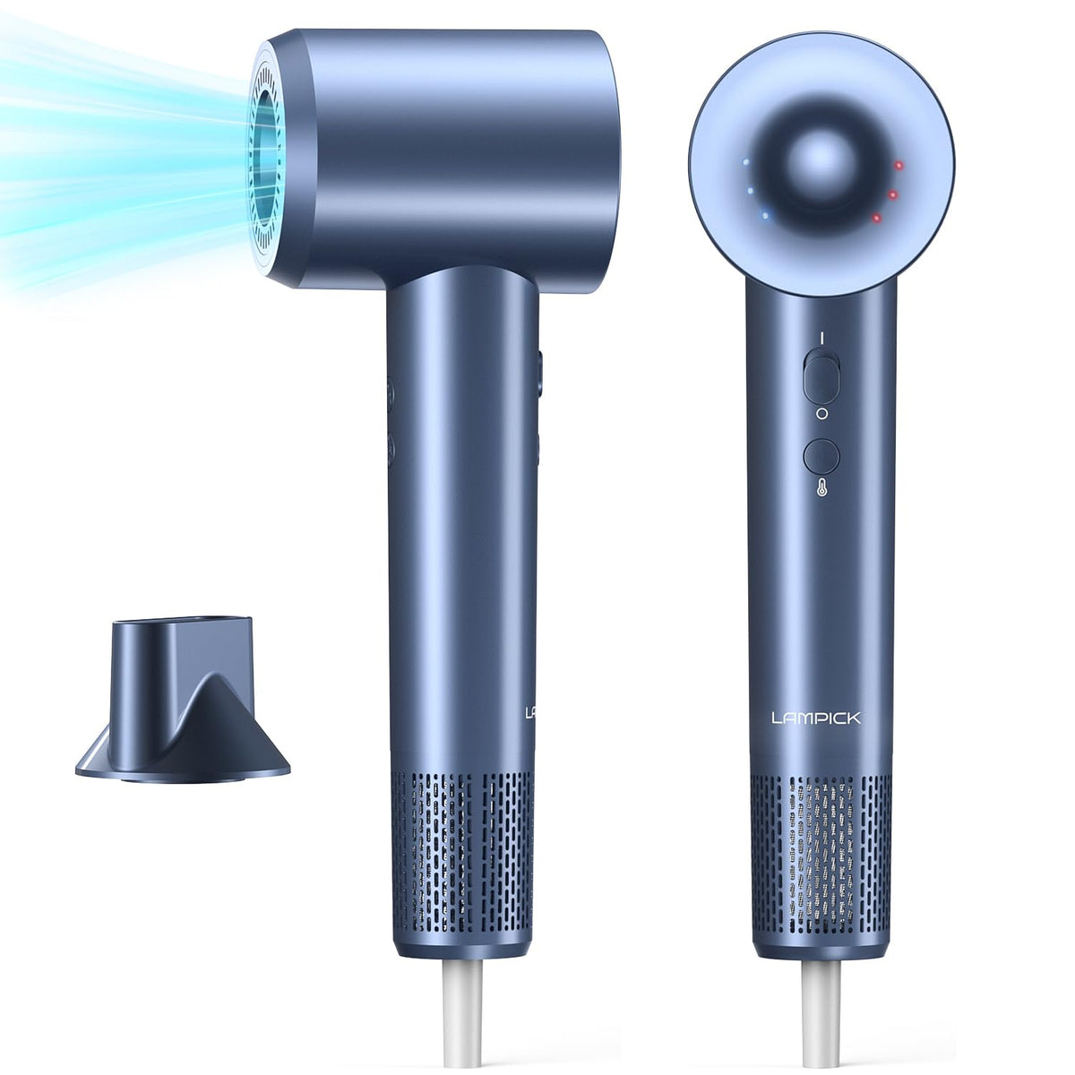 LAMPICK hair dryer with high-speed motor for fast drying and smooth results