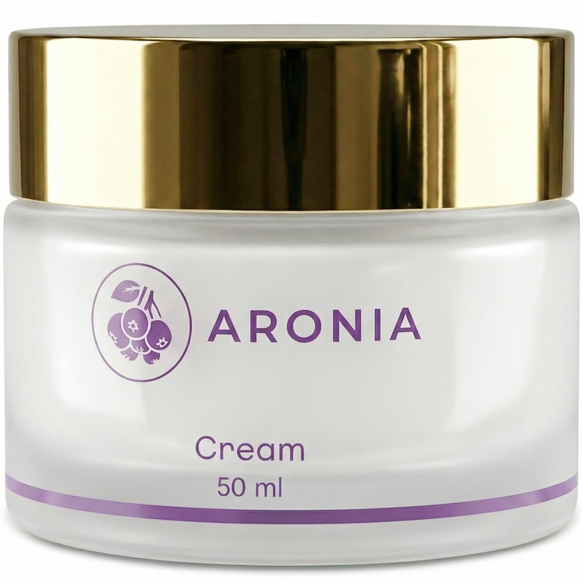 LAMUAMOR Aronia extract day-night cream jar for daily hydration on clean skin.