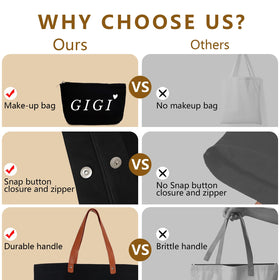 Lamyba Gigi tote made from 18oz natural cotton canvas for durability.