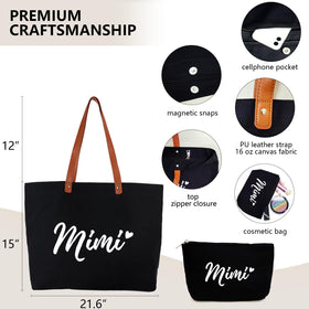 Lamyba Mimi tote with makeup bag demonstrates a practical gift option.