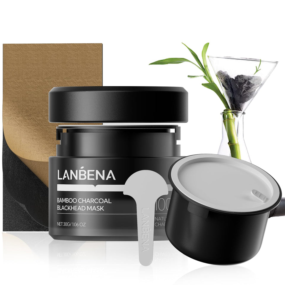 LANBENA 3.0 bamboo charcoal nose pore strip close-up for deep cleansing and clearer pores.
