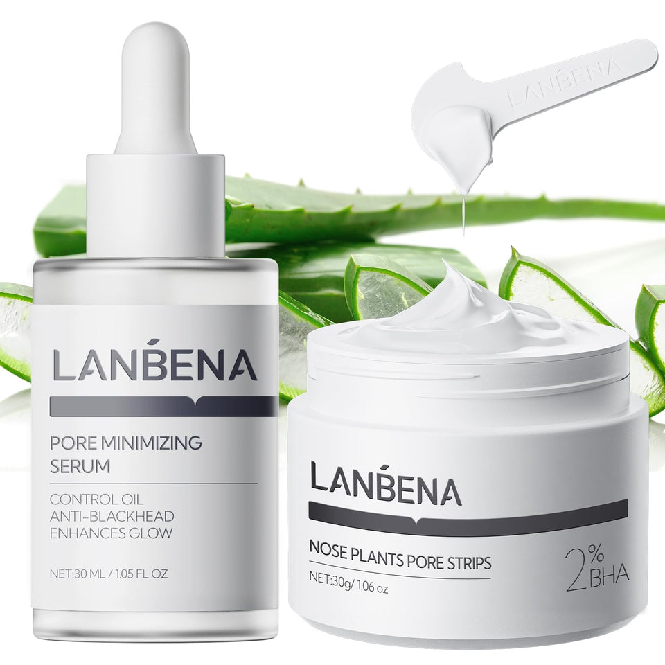 LANBENA 3-in-1 Blackhead Removal Set packaging showing all-in-one routine convenience
