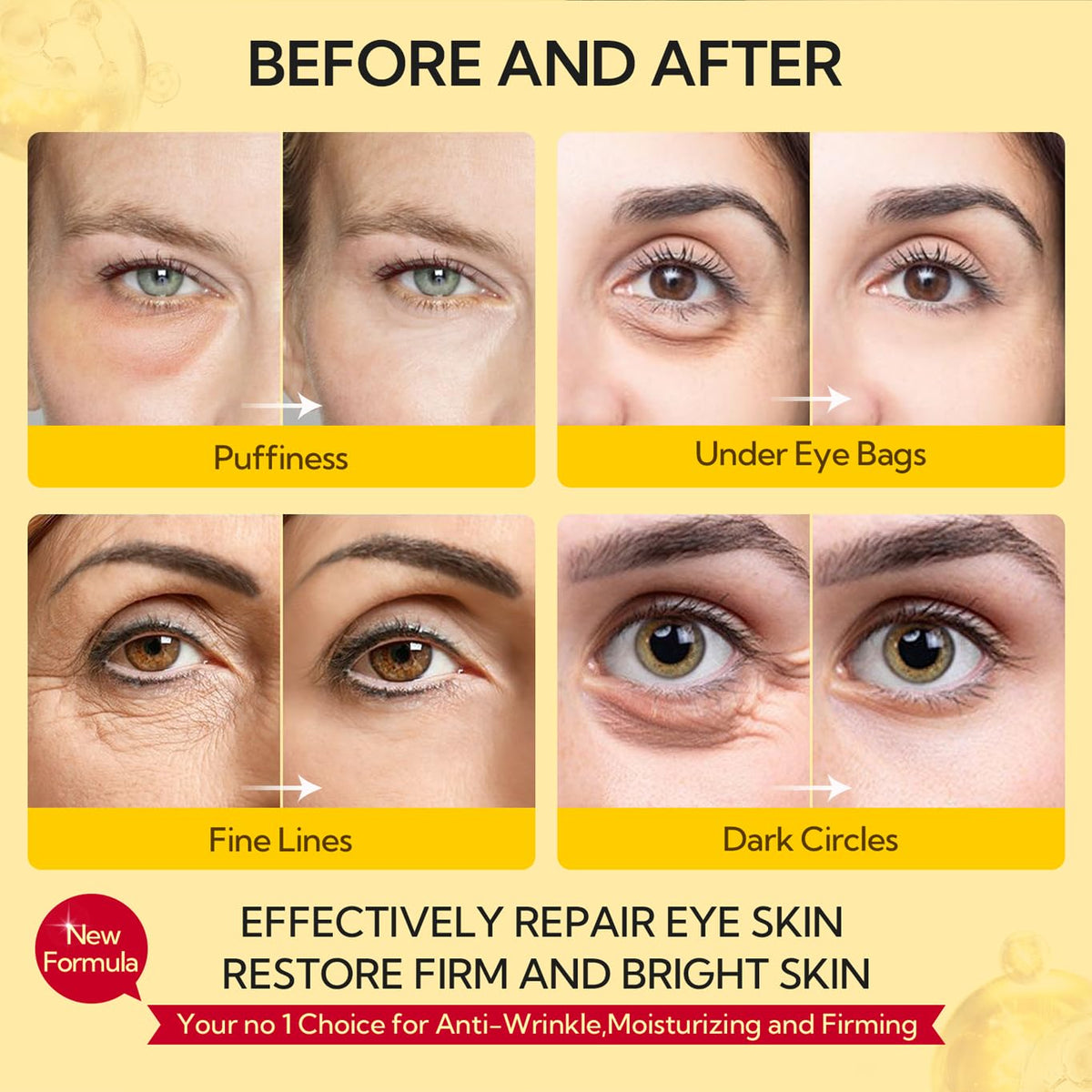 LANBENA easy-use under-eye patches ready in 10–20 minutes.