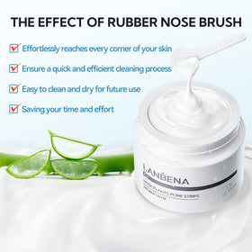 LANBENA soft rubber nose brush helps gentle cleaning before use.