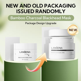 LANBENA nose strips on nose for pore cleansing look