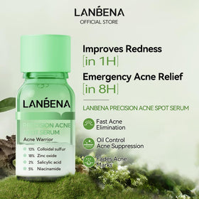 LANBENA Overnight Treatment application depicts gentle sleep-time care for breakouts.