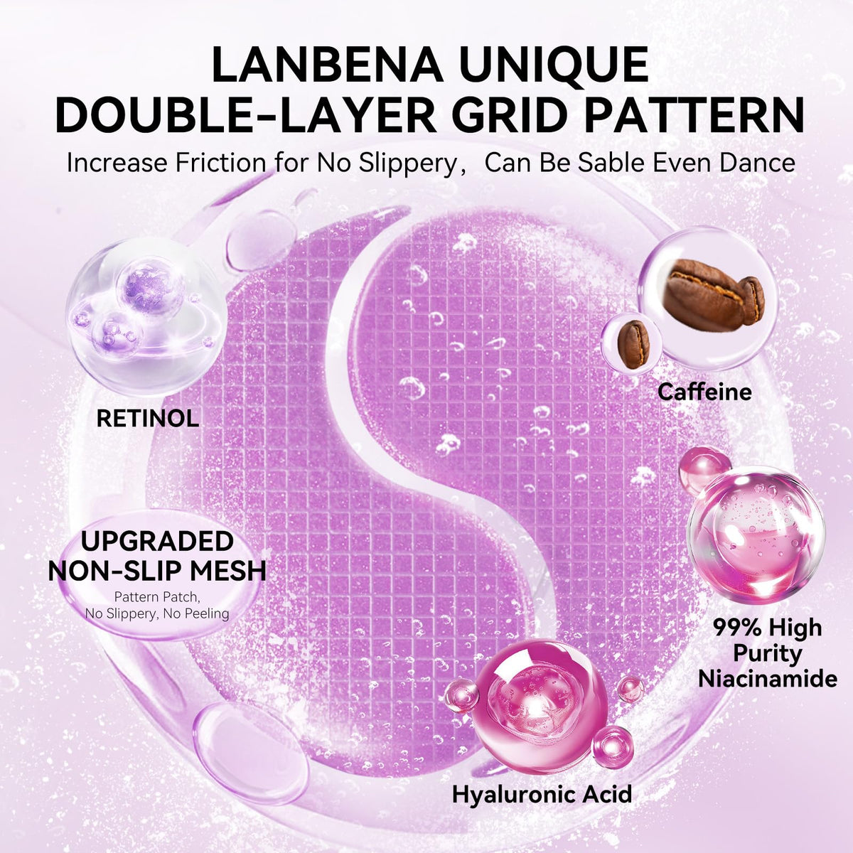 LANBENA patches with non-slip grid design stay in place