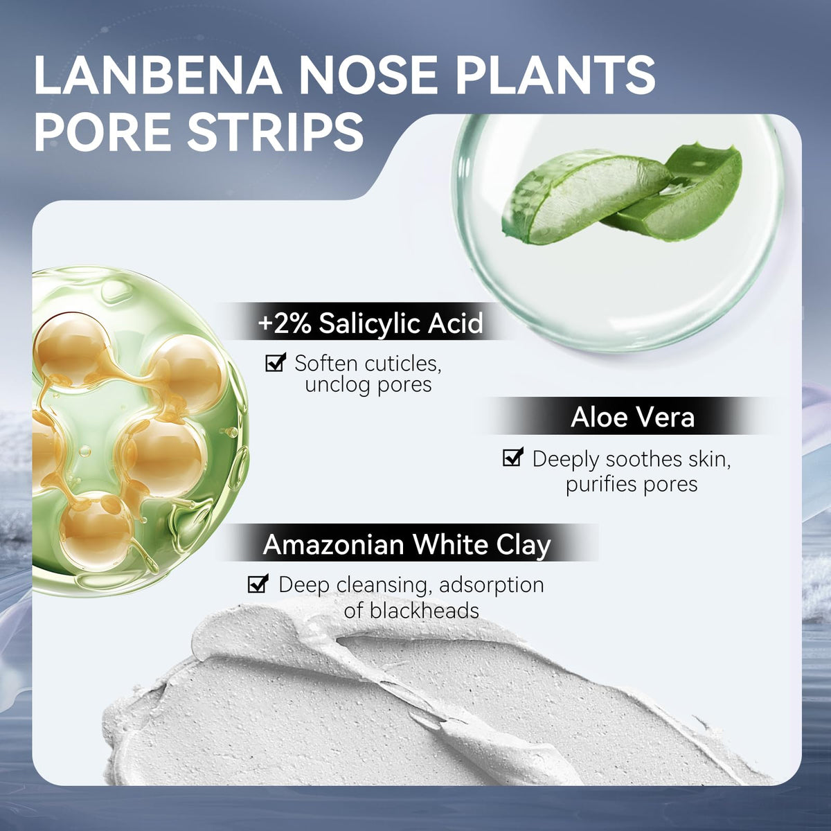 LANBENA soft nose brush for precise, gentle cleansing