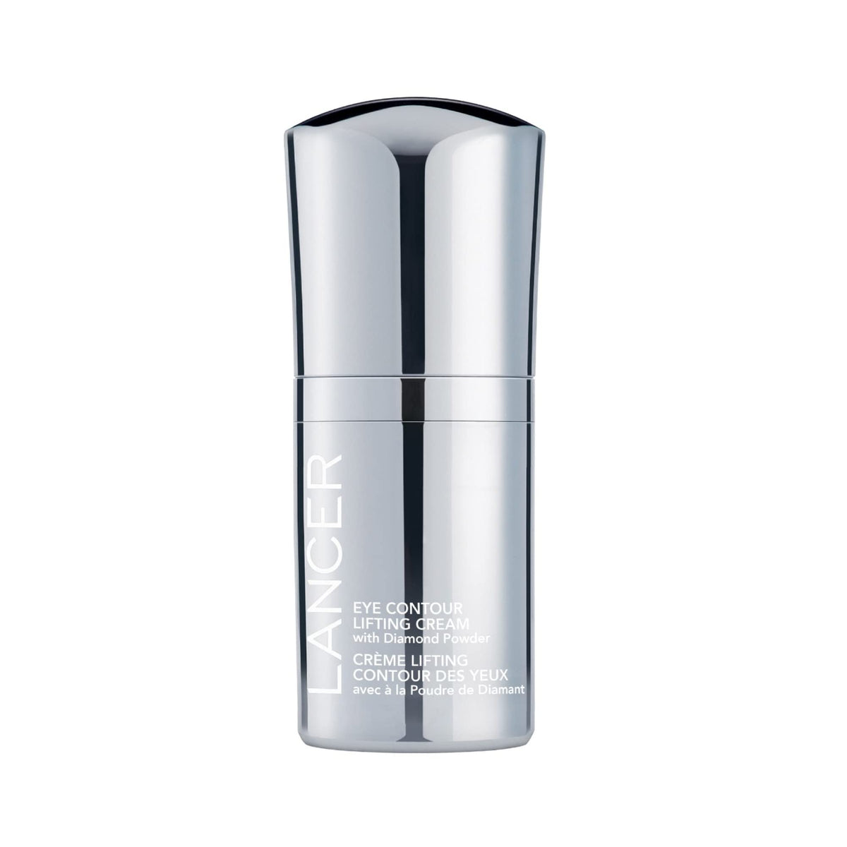 Lancer Eye-Contour Lifting Cream with diamond powder close-up showing bright under-eye look