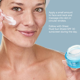 Close-up of Nourish texture illustrating non-greasy finish.