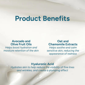 Lancer The Method Nourish face-neck-eye area application demonstrates full-face hydration.