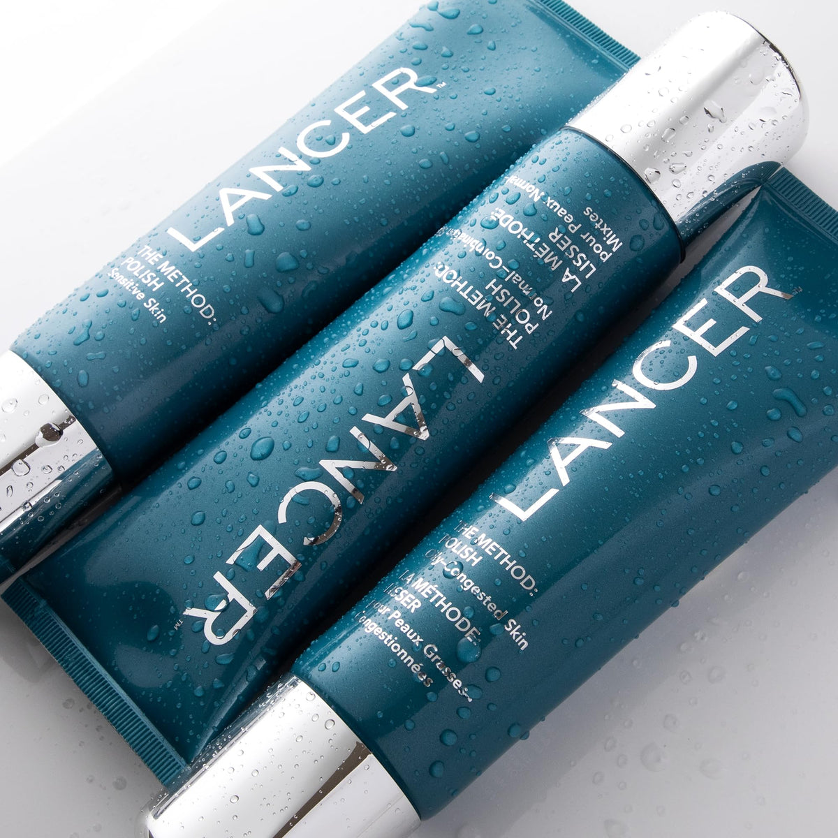 Lancer The Method routine shot with cleanser and moisturizer.