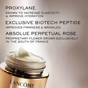 Lancome Absolue eye cream being applied as part of a daily routine