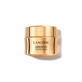 Lancome Absolue eye cream bottle close-up highlighting luxurious texture and hydration