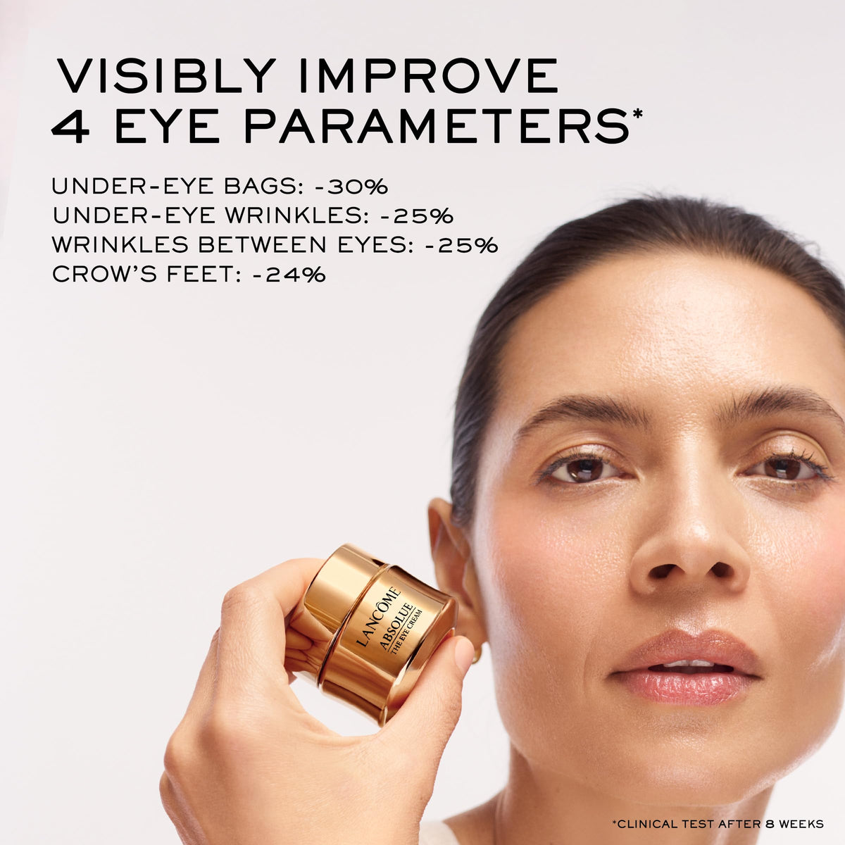 Lancome Absolue eye cream silky texture swatch for smooth eye skin
