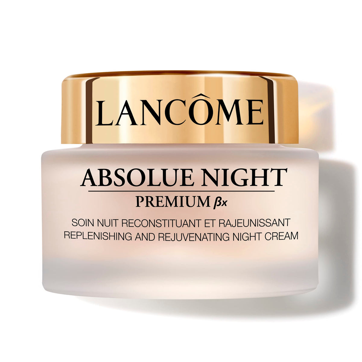Lancôme Absolue Premium Bx Night Cream jar close-up showing rich texture for overnight hydration