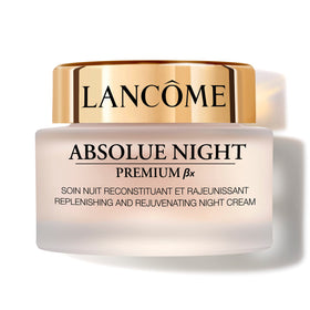 Lancôme Absolue Premium Bx Night Cream jar close-up showing rich texture for overnight hydration
