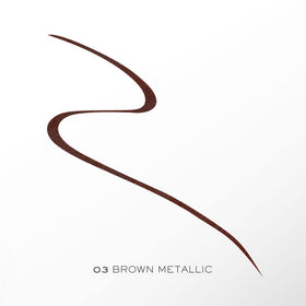 Lancôme Artliner Brown Metallic finish provides bold, smudge-resistant definition.