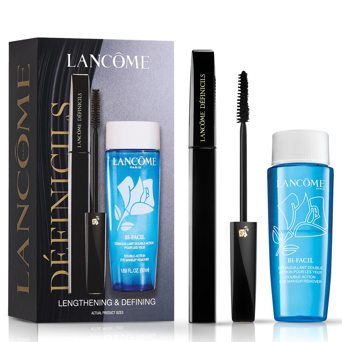 Lancome Definicils mascara brush close-up for precise length and definition.