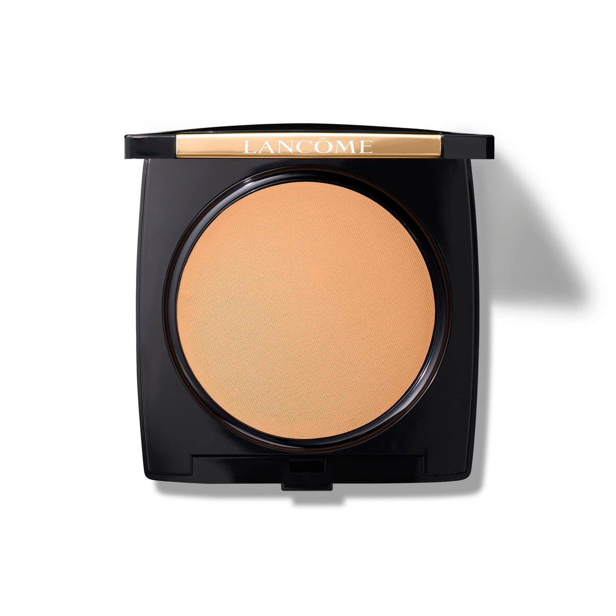 Lancôme Dual Finish compact open shows natural matte finish for all-day wear.