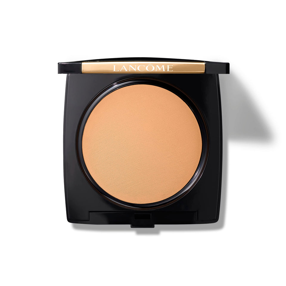 Lancôme Dual Finish compact open shows natural matte finish for all-day wear.