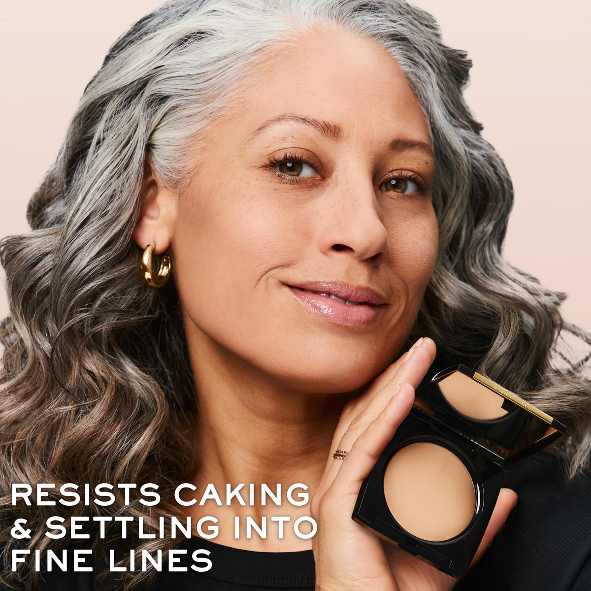 Lancôme Dual Finish packaging with dermatologist-tested badge highlight.
