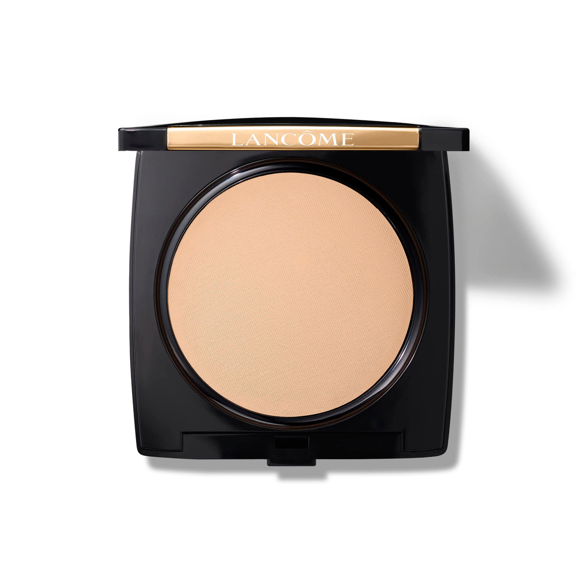 Lancôme Dual Finish compact close-up with smooth natural matte texture.
