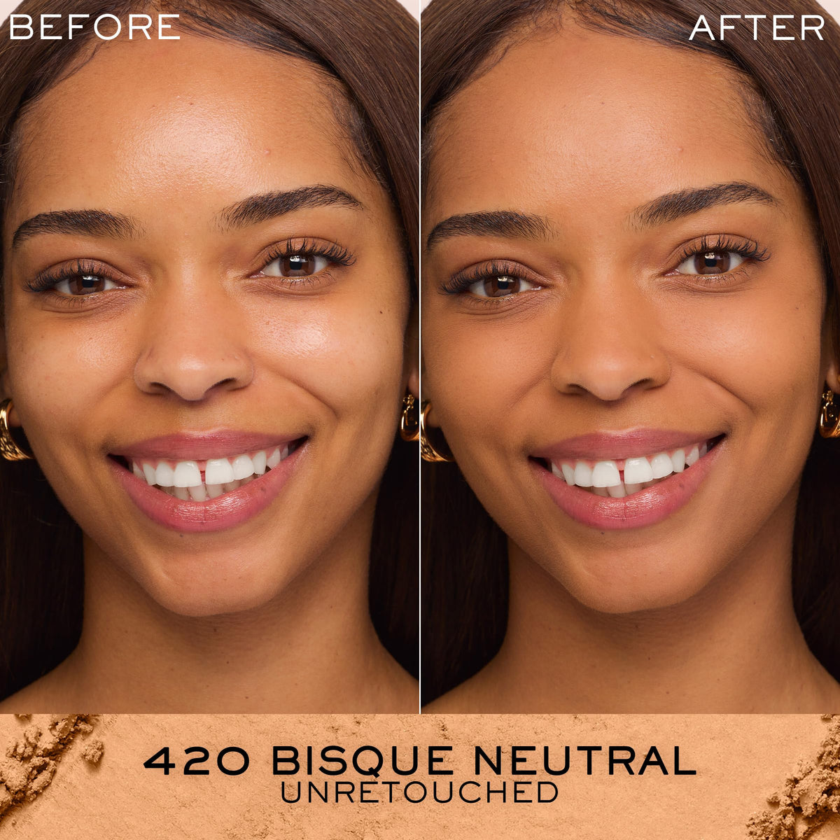 Lancôme Dual Finish wet-application demonstrates customizable coverage with luminous feel.