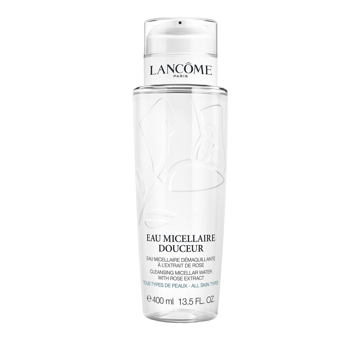 Lancôme Eau Fraiche Douceur bottle for gentle, no-rinse micellar cleansing.
