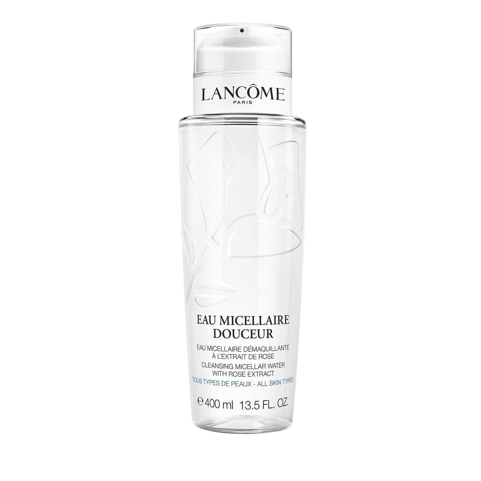 Lancôme Eau Fraiche Douceur bottle for gentle, no-rinse micellar cleansing.