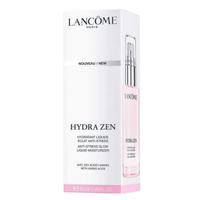 Lancôme Hydra Zen Glow display at vanity suggesting a soothing daily skincare ritual.