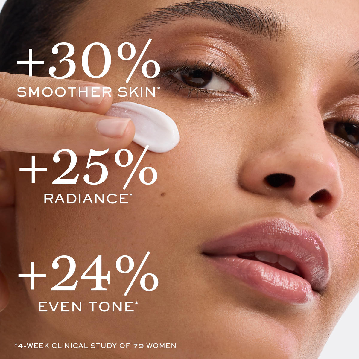 Application of Hydra Zen on the face delivers radiant, even look