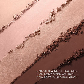 Lancôme Hypnôse palette close-up highlights matte and metallic textures for bold, crease-resistant color.